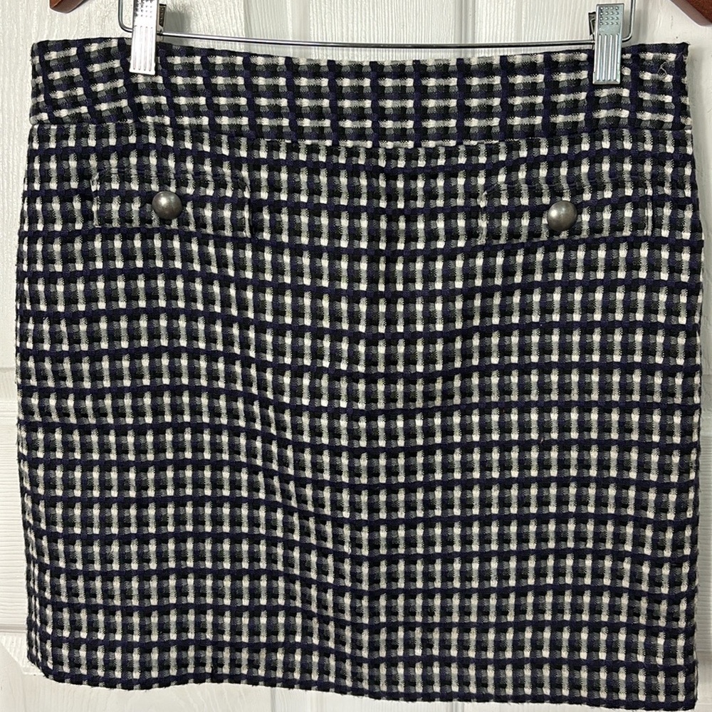 LOFT Purple Tweed Mini Skirt size 10 work career preppy Elle woods Clueless